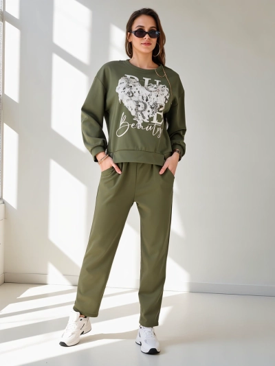 Royalfashion Жени комплект от вискоза с принт