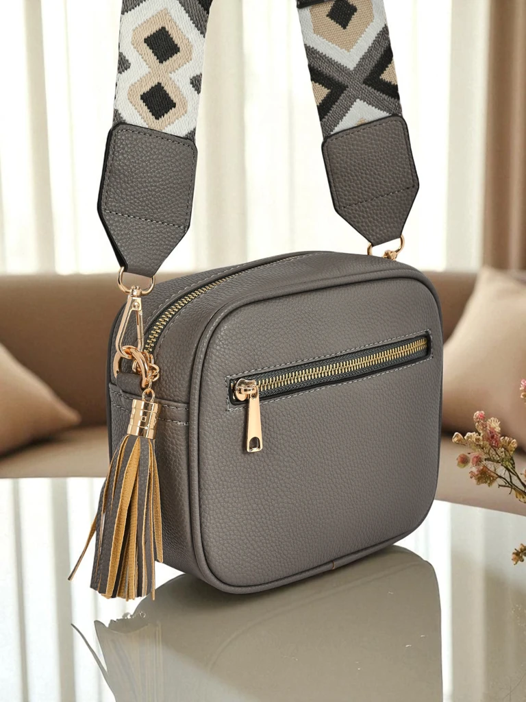 Royalfashion Малка дамска чанта от еко кожа с цветна каишка Kovi Lace