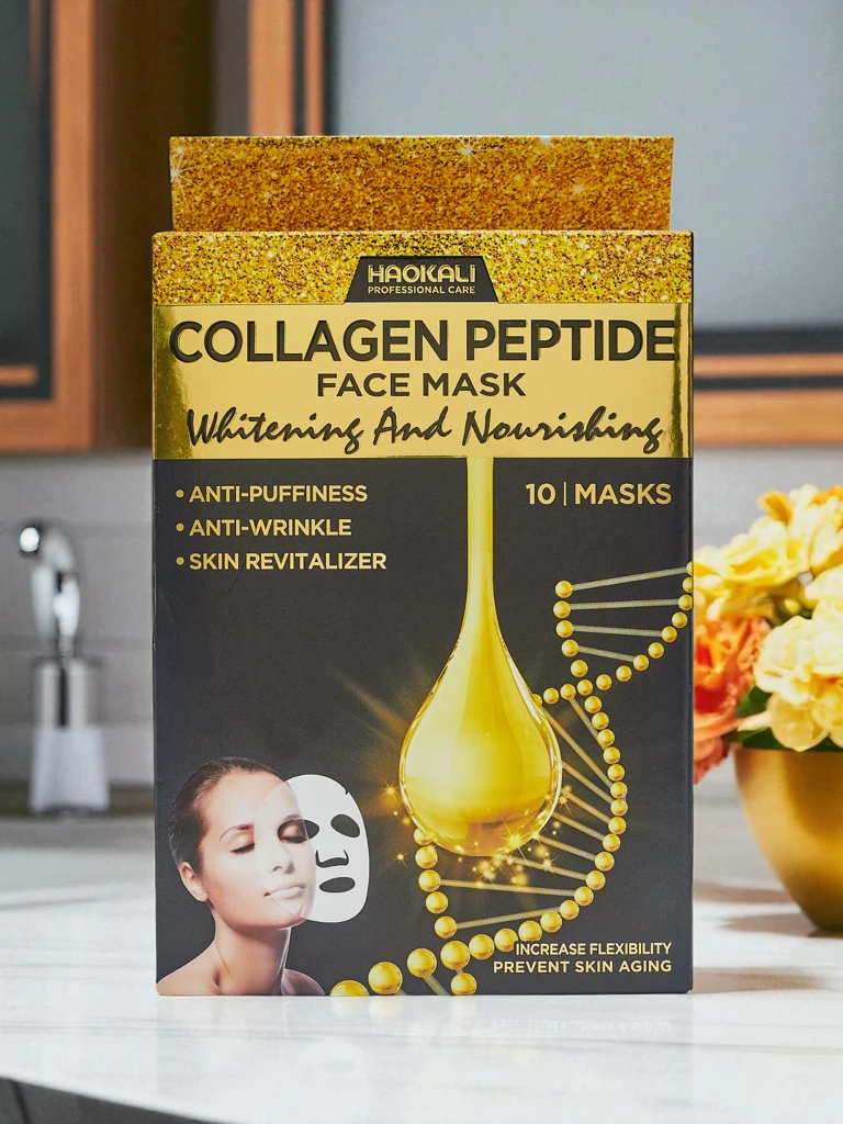 Aurora Collagenus Peptide Mask – Озаряваща маска за лице Haokali 10 бр.