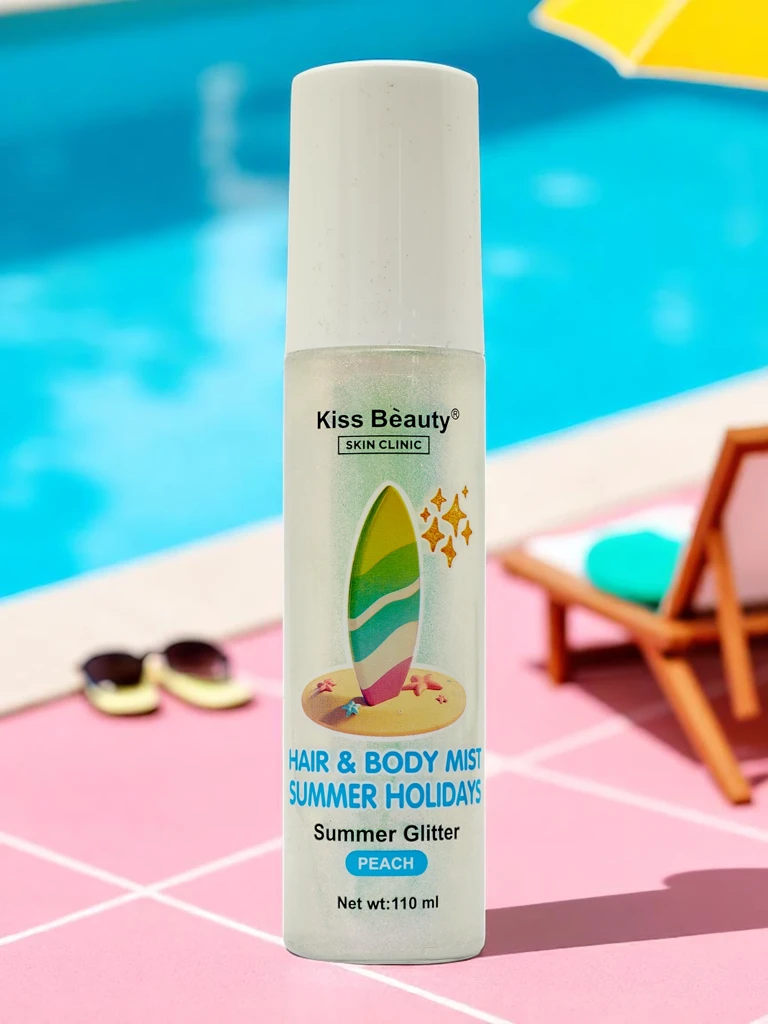 Summer Spray – Течен хайлайтър за коса и тяло Праскова