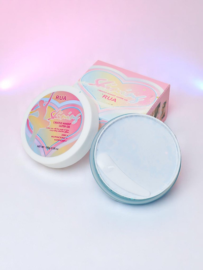 Гел с брокат за украса на лице в тюркоазен цвят