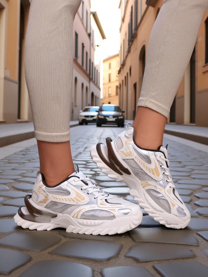 Royalfashion дамски патент кецове Leysi