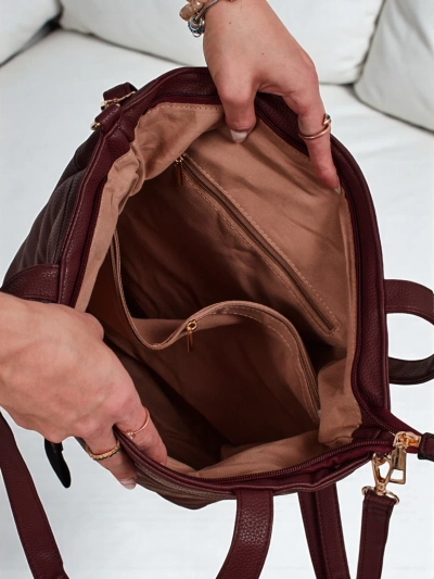 Дамска чанта тип shopper от еко кожа с щампа Raven Drift