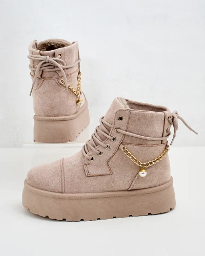 Royalfashion Дамски ботуши с връзки Woruces