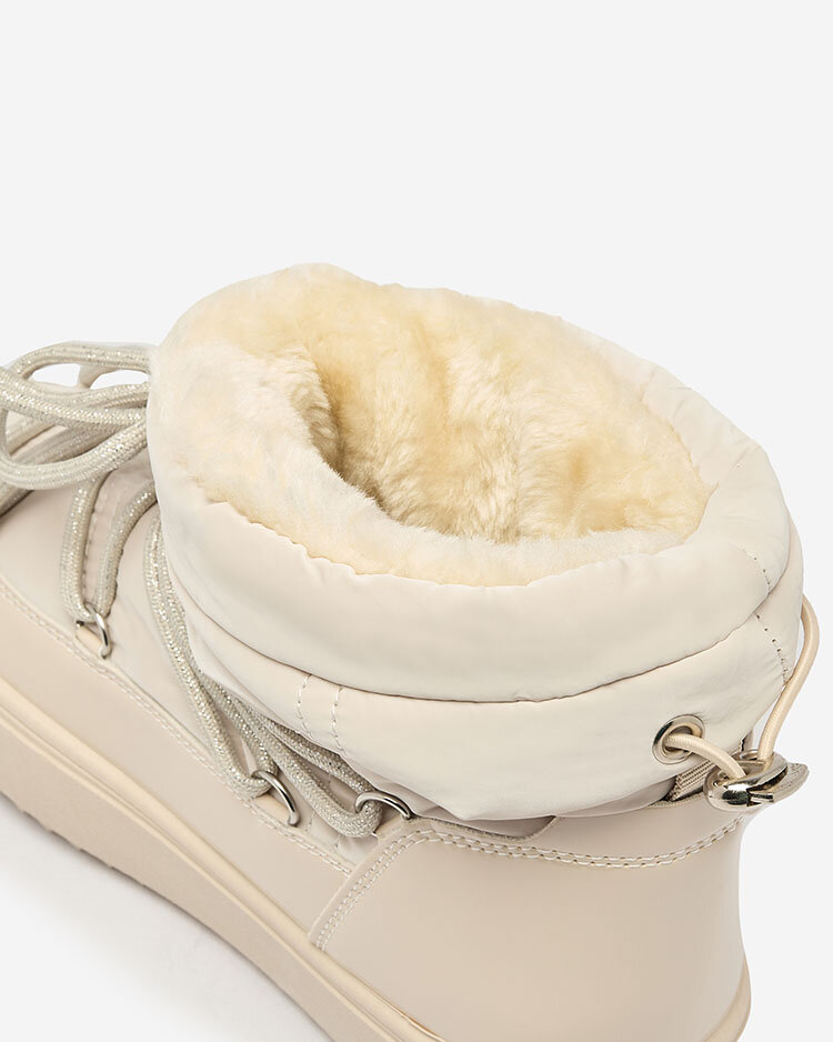 Royalfashion Дамски ботуши a'la snow boots в бежово Nevsone