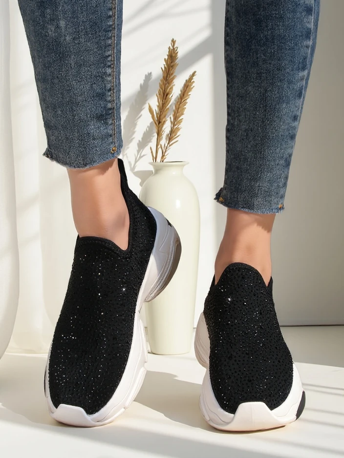 Обувки тип слип-он за жени Royalfashion с камъни Елавис