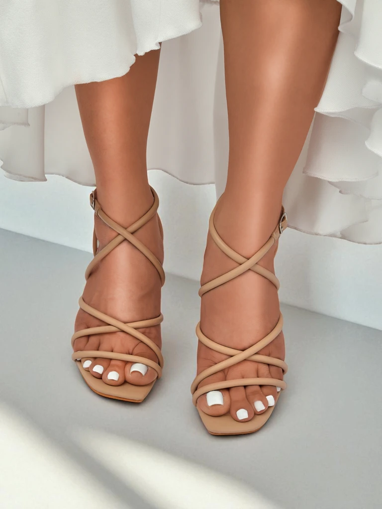 Royalfashion Дамски сандали на дебел ток Elysia