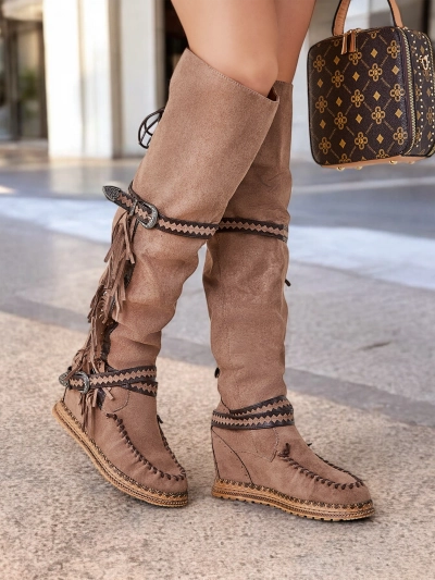 Дамски ботуши над коляното на Royalfashion Елиферсе