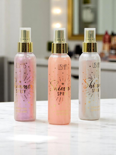 USHAS Summer Spray - Течен хайлайтър за лице и тяло Peach