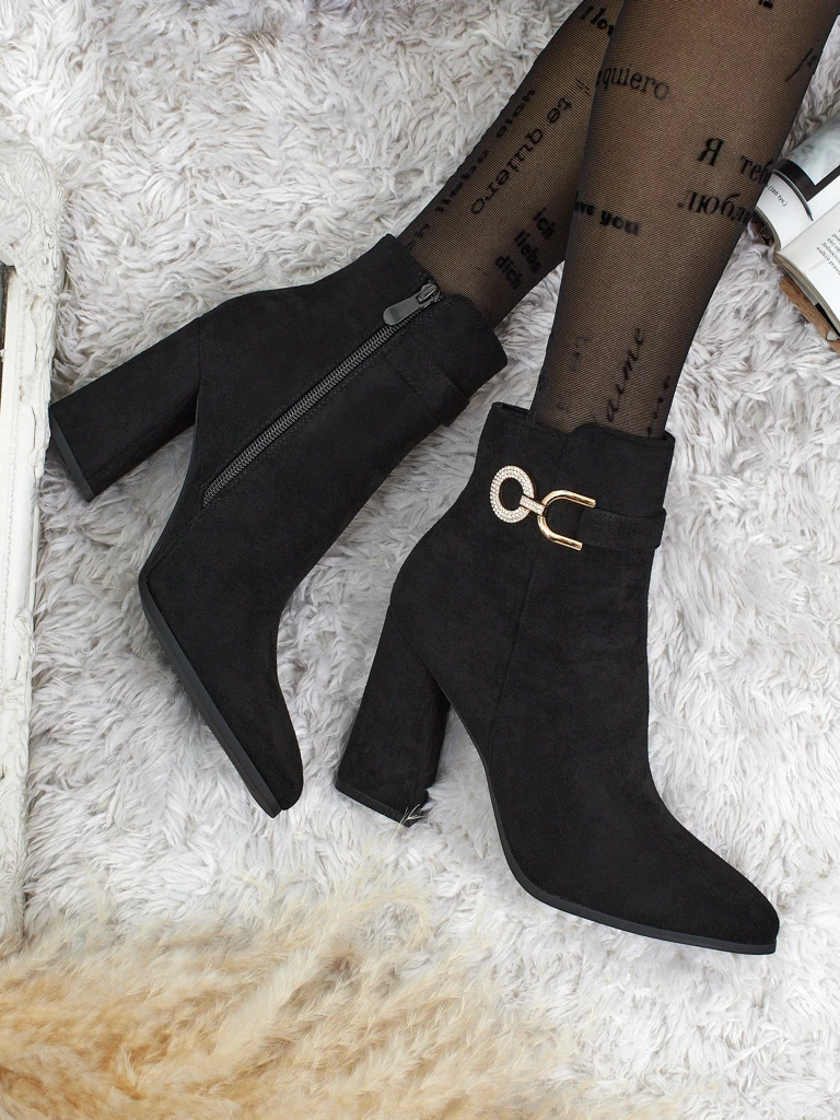 Дамски боти от еко велур на ток Victi