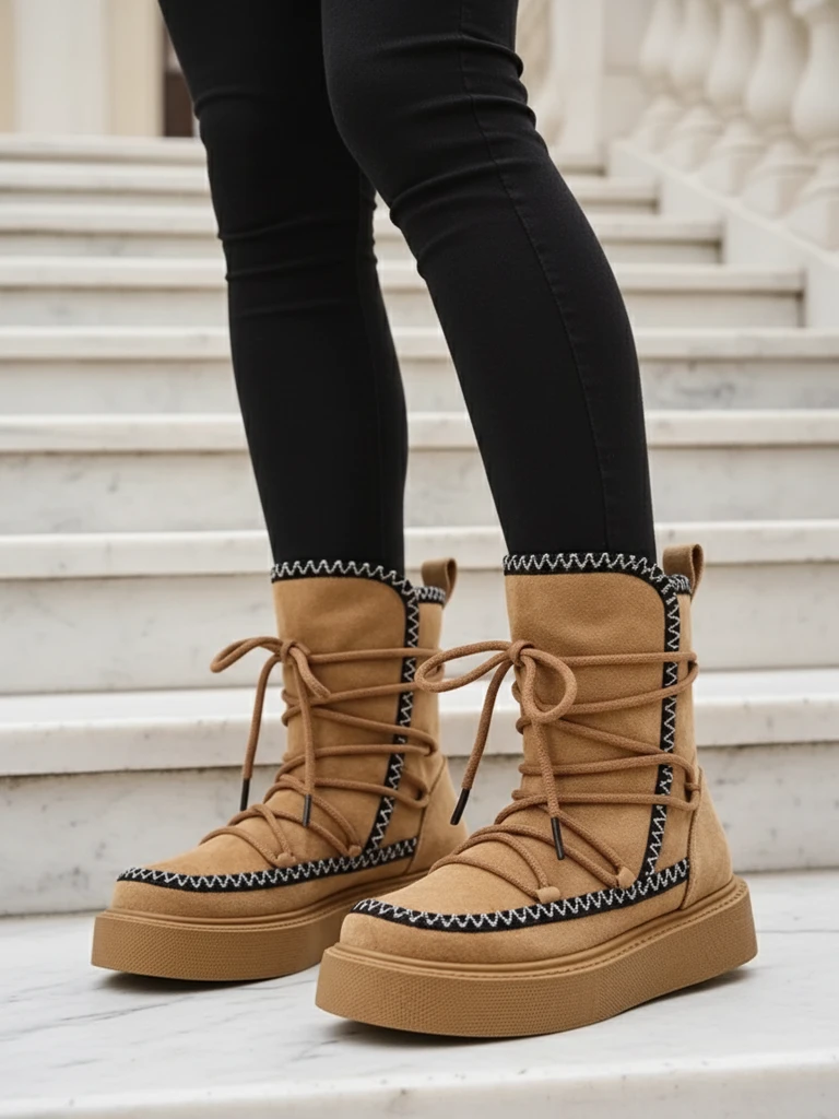 Royalfashion Женски терлици с връзки Siozi