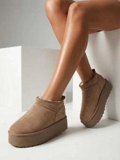 Royalfashion Дамски къси ботуши a'la snow boots Ozozi