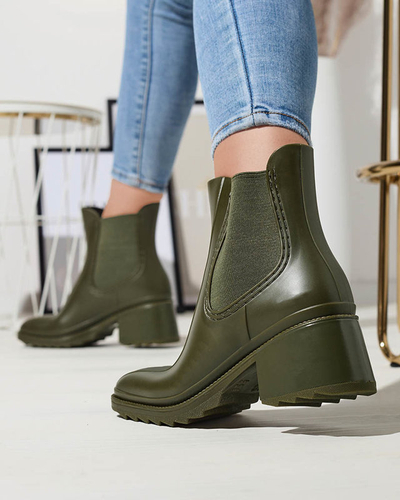 Тъмнозелени дамски ботуши Caldala- Footwear