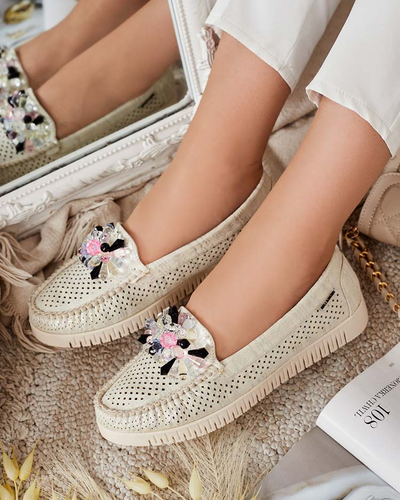 Royalfashion Дамски ажурни мокасини с мъниста Nasfali