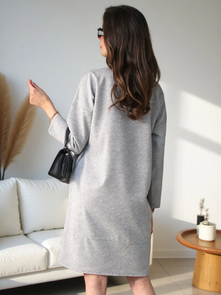 Royalfashion Дамска платнена рокля