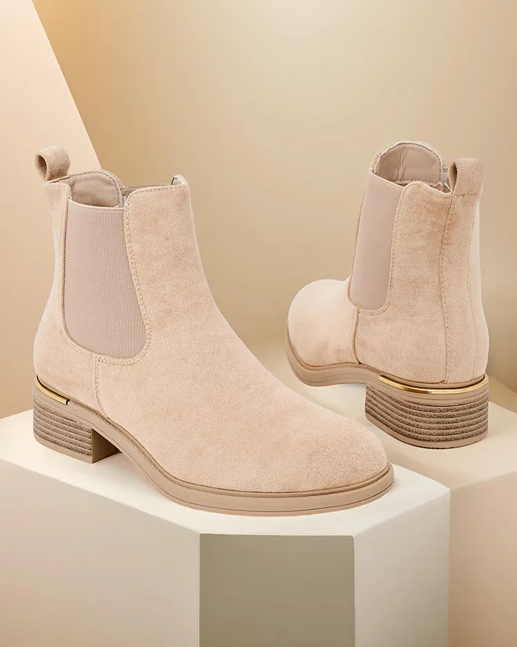 Дамски влечен сайден ток ботуши на Royalfashion Rizones