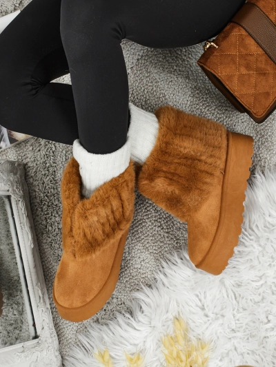 Дамски ботуши тип снегоходки с пухкава подплата Irelle