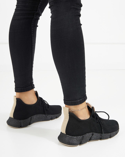 Czarno- beżowe sportowe buty damskie Bommgi - Obuwie