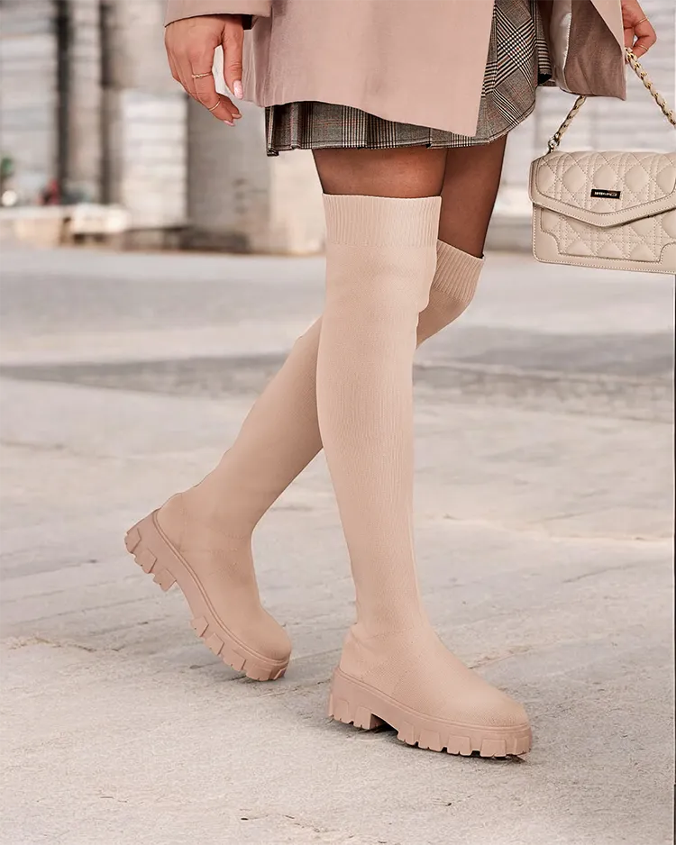 Дамски ботуши Royalfashion без връзки Охоро