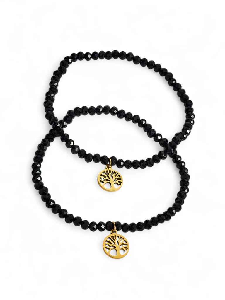 Royalfashion Два броя дамски гривни с висулка дърво