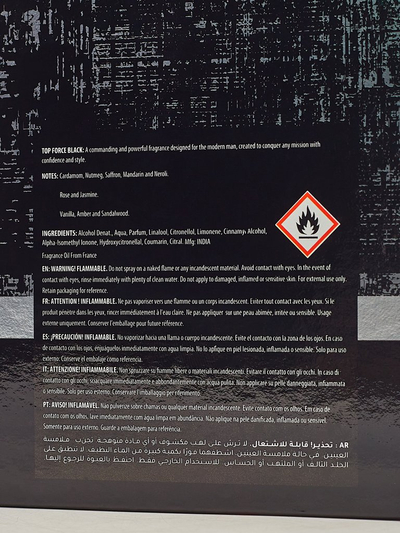 Вдъхновен парфюмна вода за мъже Top Force Black