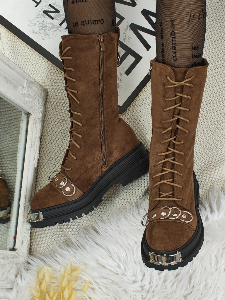 Royalfashion Дамски боти с връзки Werces