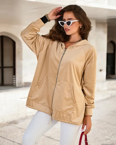 Royalfashion Дамски суитшърт с качулка без цип