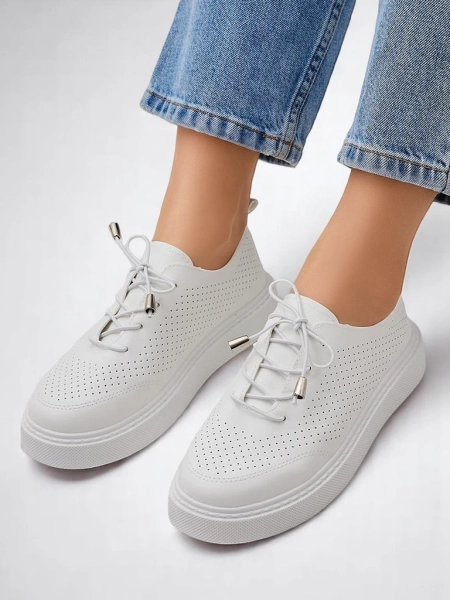 Royalfashion Жени перфорани спортни обувки с връзки Vaned