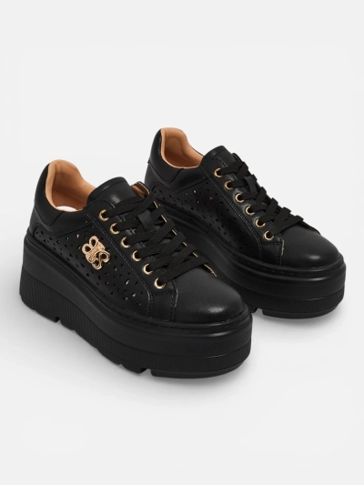 Ажурни дамски спортни сникърси от естествена кожа Atelle