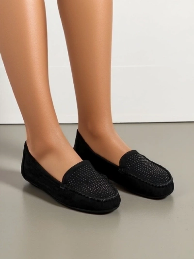 Royalfashion Женски мокасини с декоративни камъни Ezuess