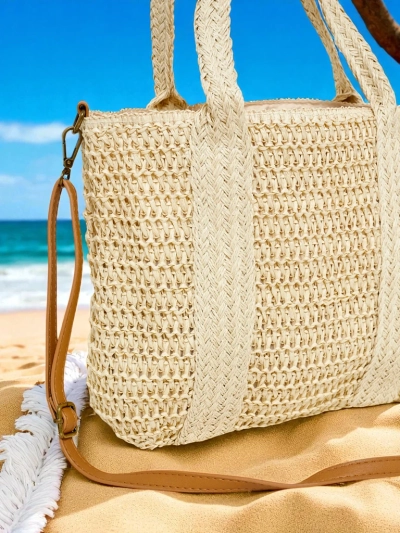 Royalfashion Голяма сламена дамска чанта Bella Paglia