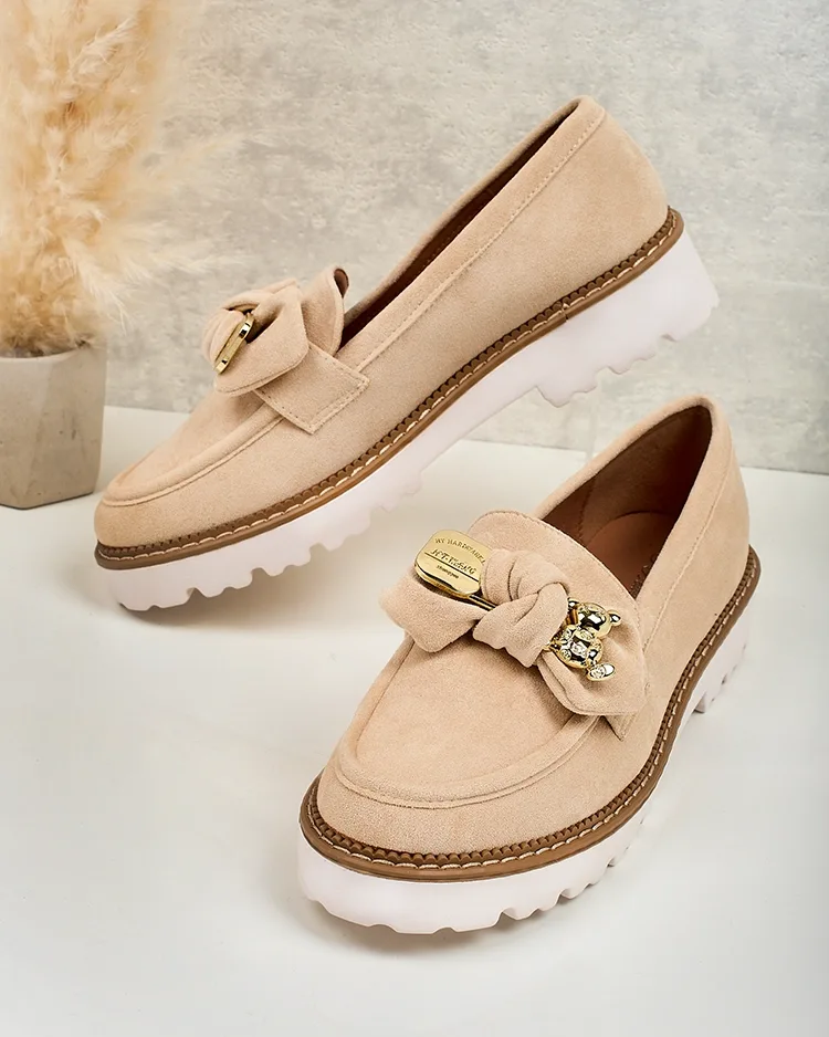 Royalfashion Дамски мокасини с панделка Ezizer