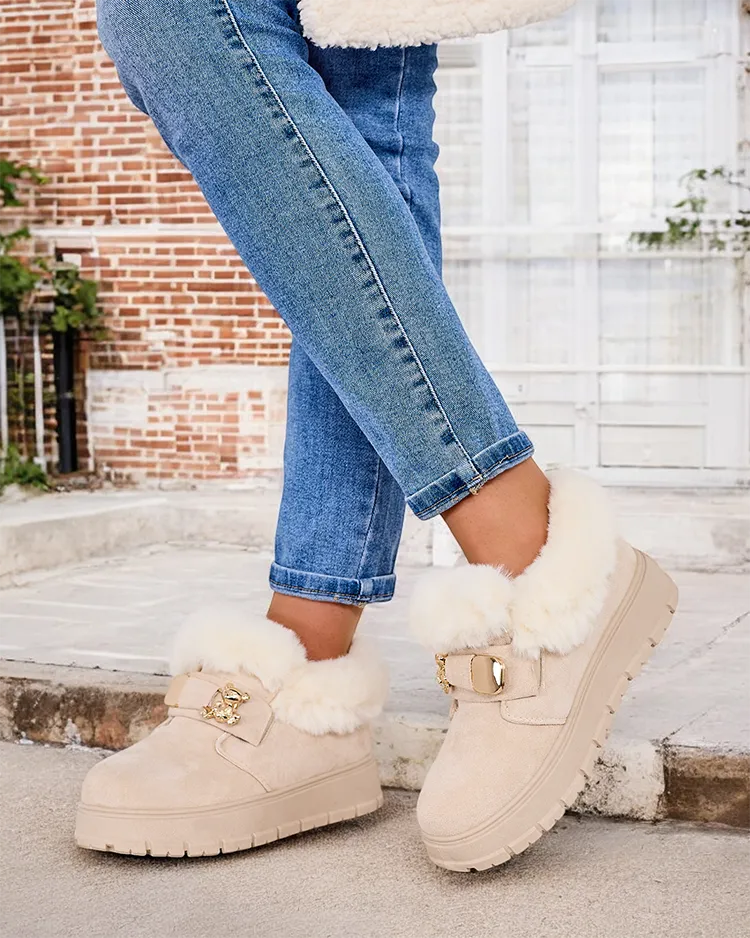 Royalfashion Дамски къси ботуши a'la snow boots Dobis