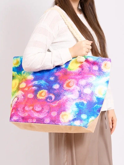 Royalfashion Голяма платнена чанта с принт