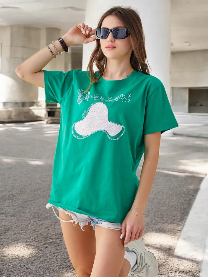 Royalfashion Жена памучна блуза с принт