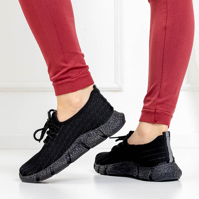 Czarne damskie sportowe buty Noliko - Obuwie