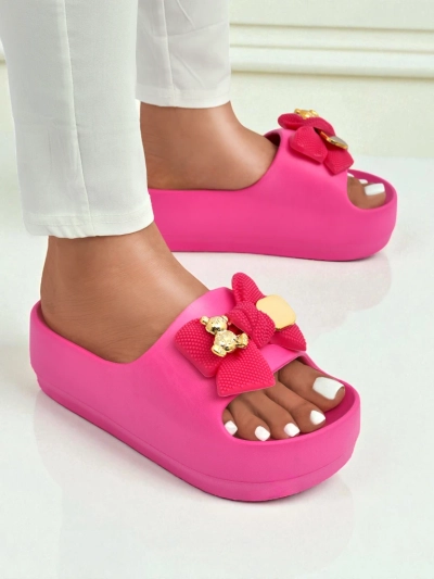 Royalfashion Дамски гумени чехли с декоративна панделка Alday