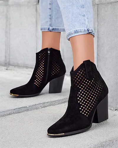 Royalfashion Дамски ажурни ботуши Tonnet