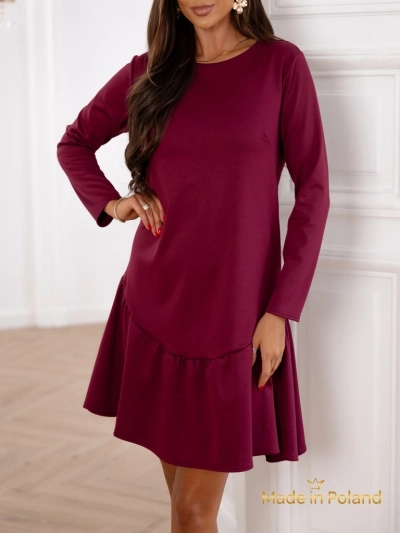 Дамска мини рокля с волан