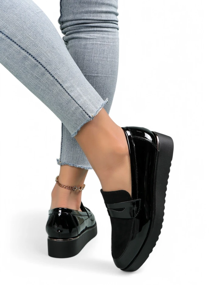 Royalfashion Дамски лакови мокасини Afidale