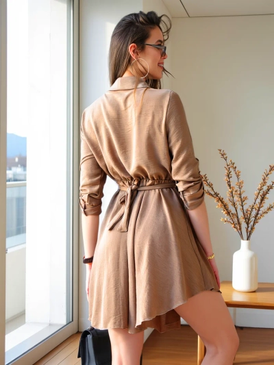 Royalfashion Елегантна дамска рокля до коленете