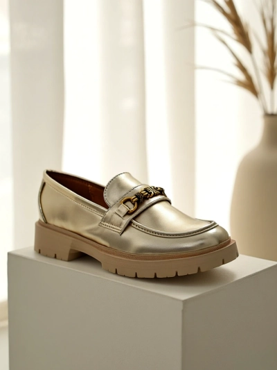 Royalfashion Женски мокасини с позлата Goldlove