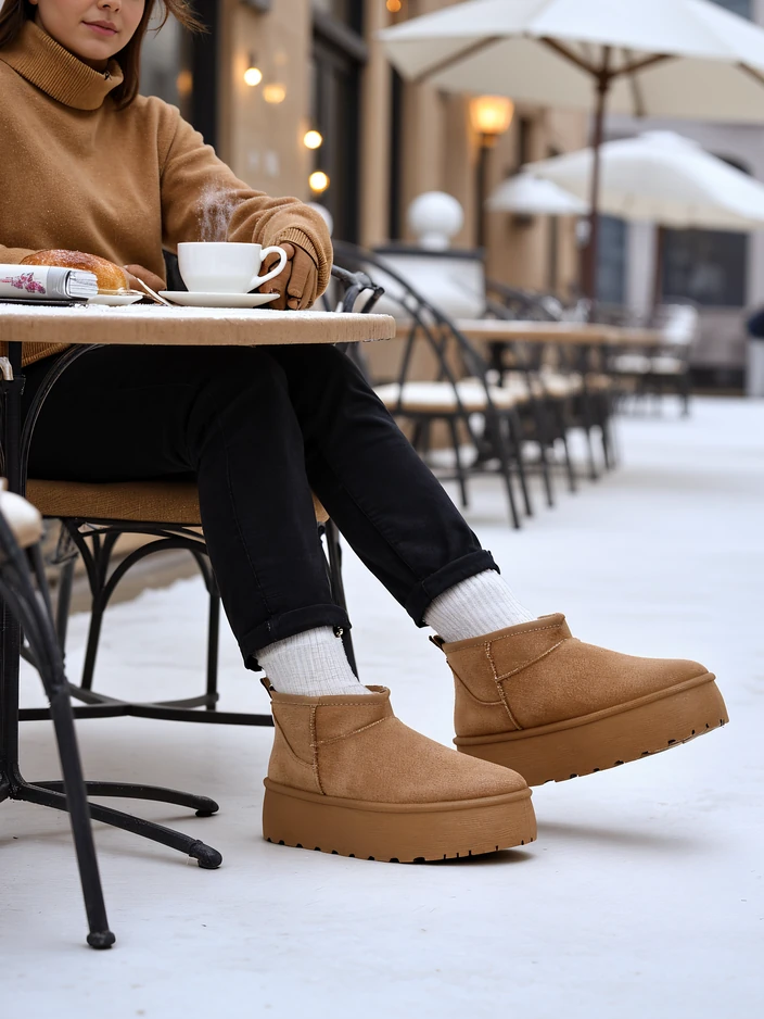 Royalfashion Дамски ботуши за сняг на платформа a'la Dagodo