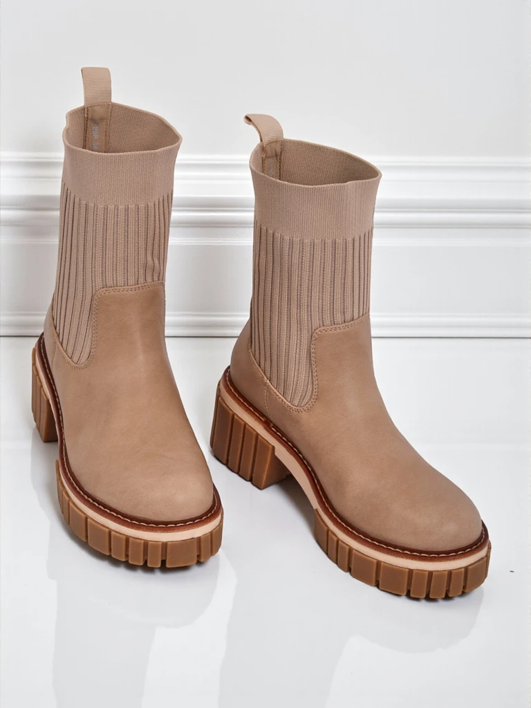 Дамски боти на ток от екологична кожа Ivy Storm