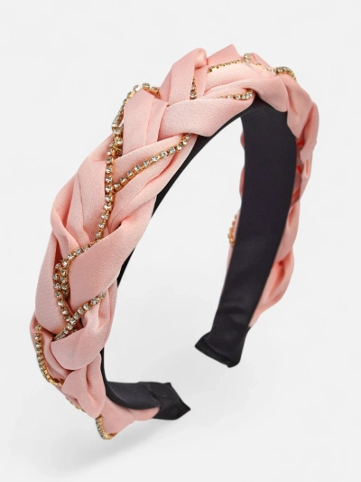 Royalfashion Лента за коса с плитка, украсена с цирконии