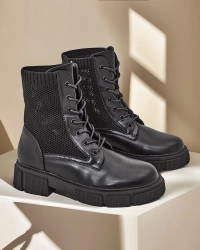 Дамски равни глезенки с отворено плетене Rowic