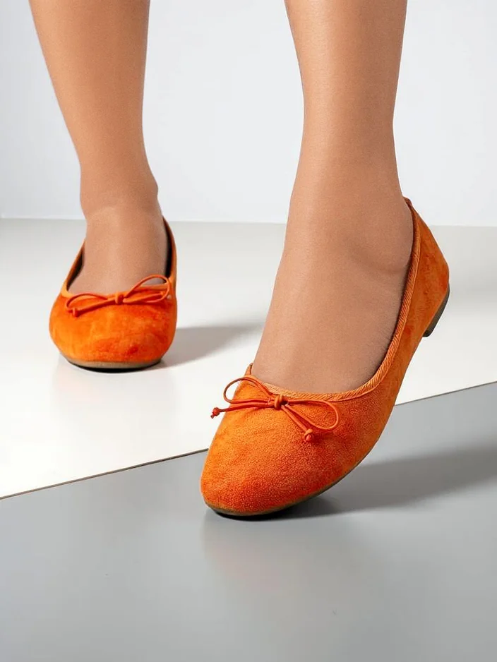 Обувки балетни за жени Royalfashion с панделка Zaame