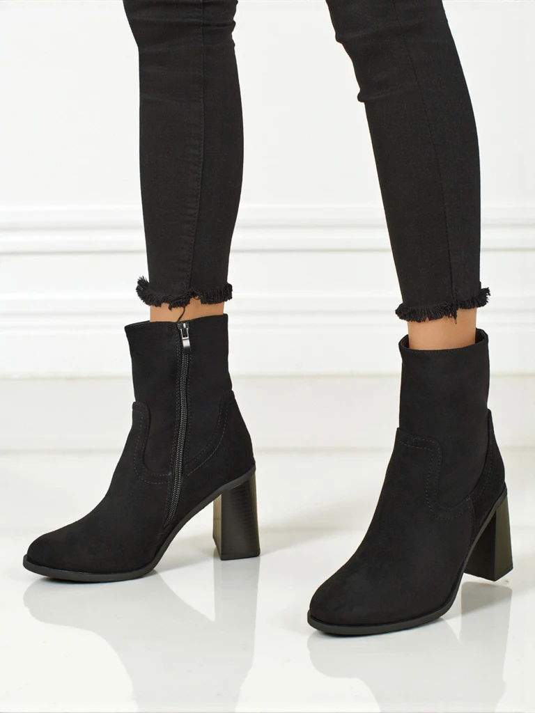 Дамски еко велурени боти на ток Rune Fast