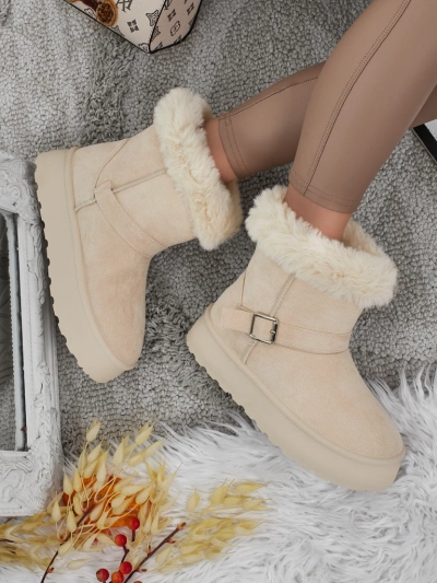 Royalfashion Къси дамски боти тип снегоходки Myrelle