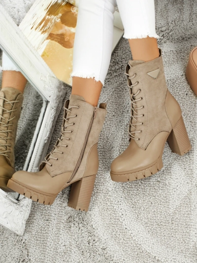 Дамски еко велурени боти на ток Event Bramble